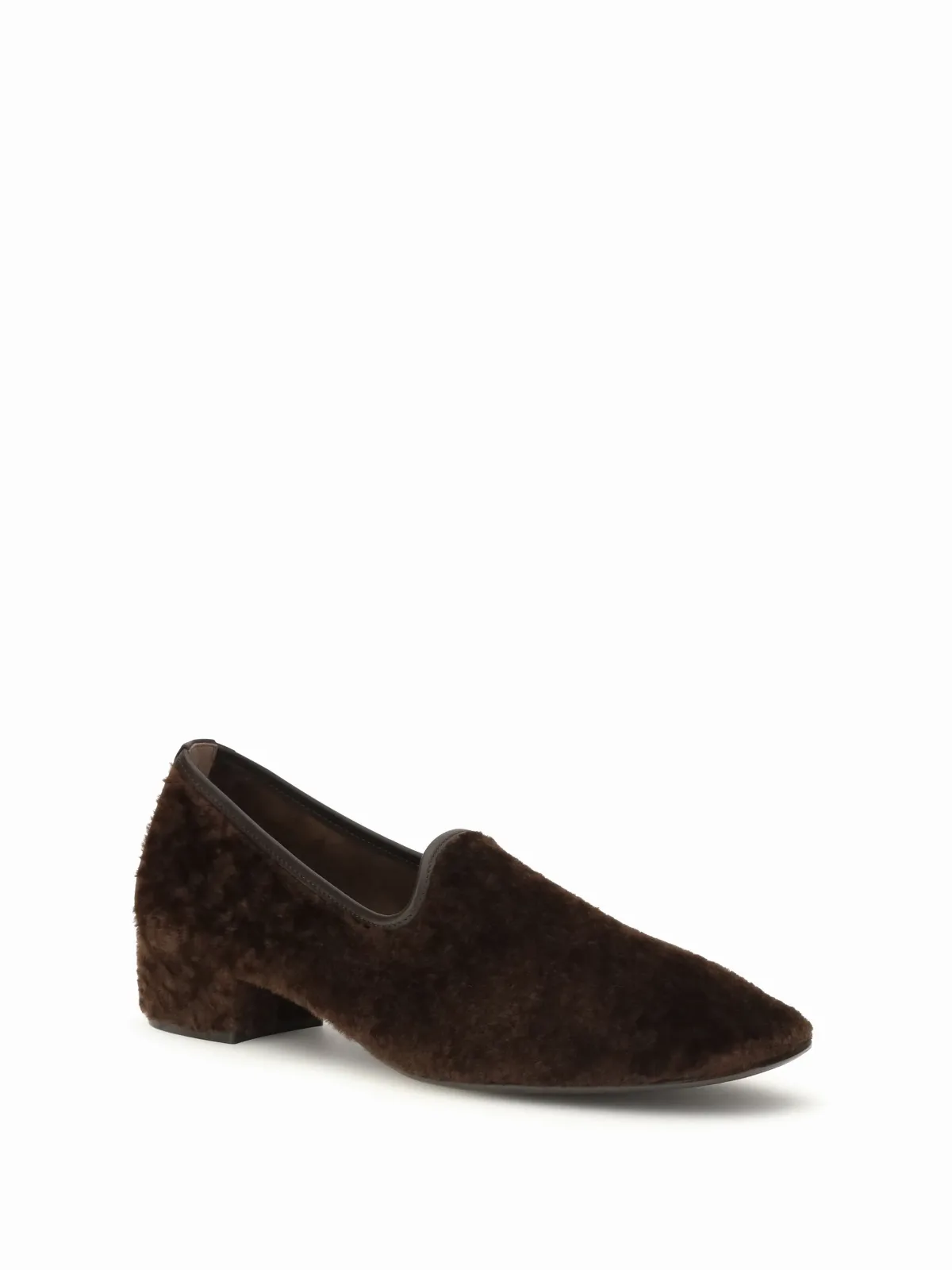 Shearling-Trimmed Suede Loafers by Herbert Levine
