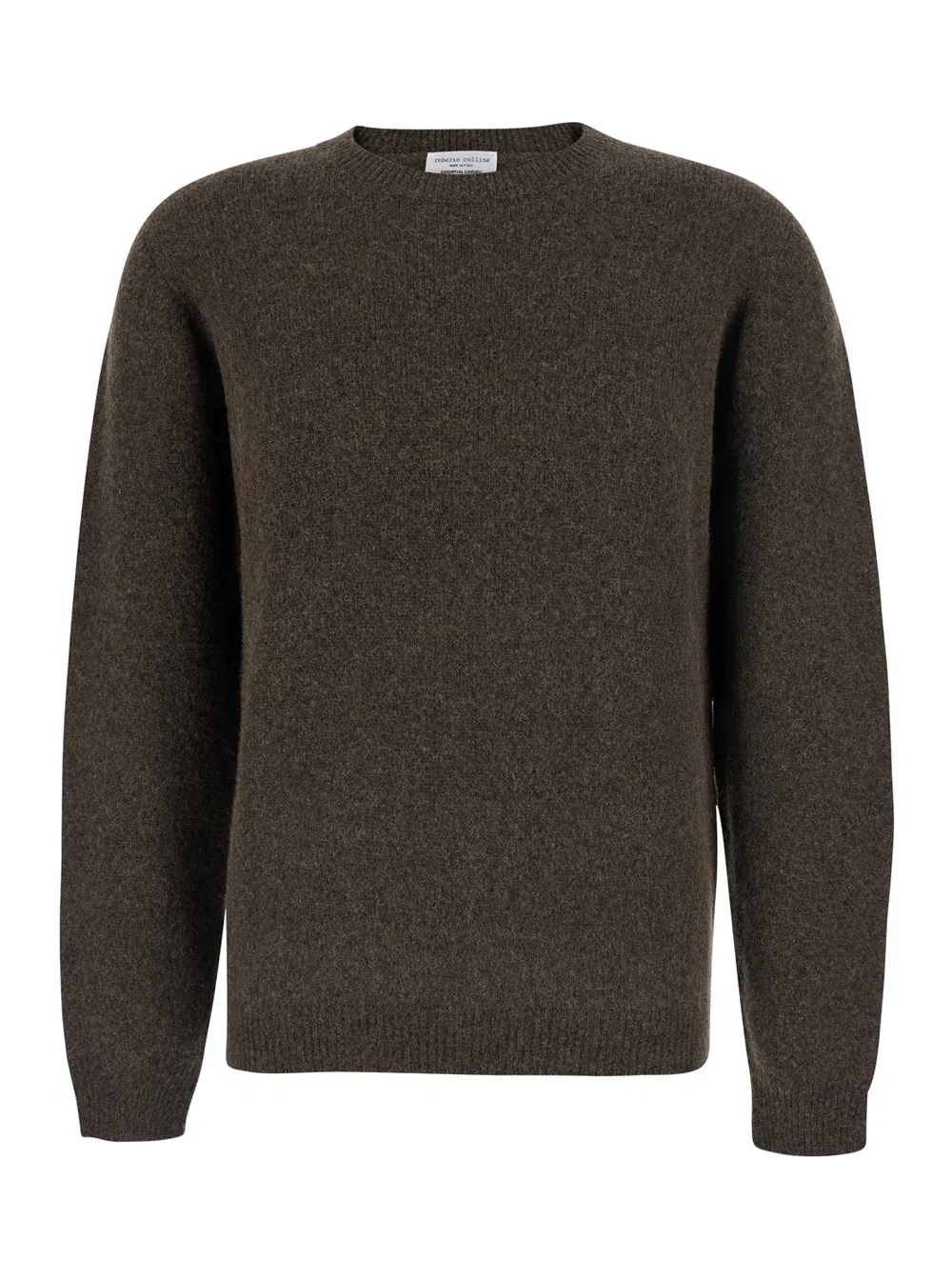 Virgin Wool and Camel Wool Blend Sweater by Roberto Collina