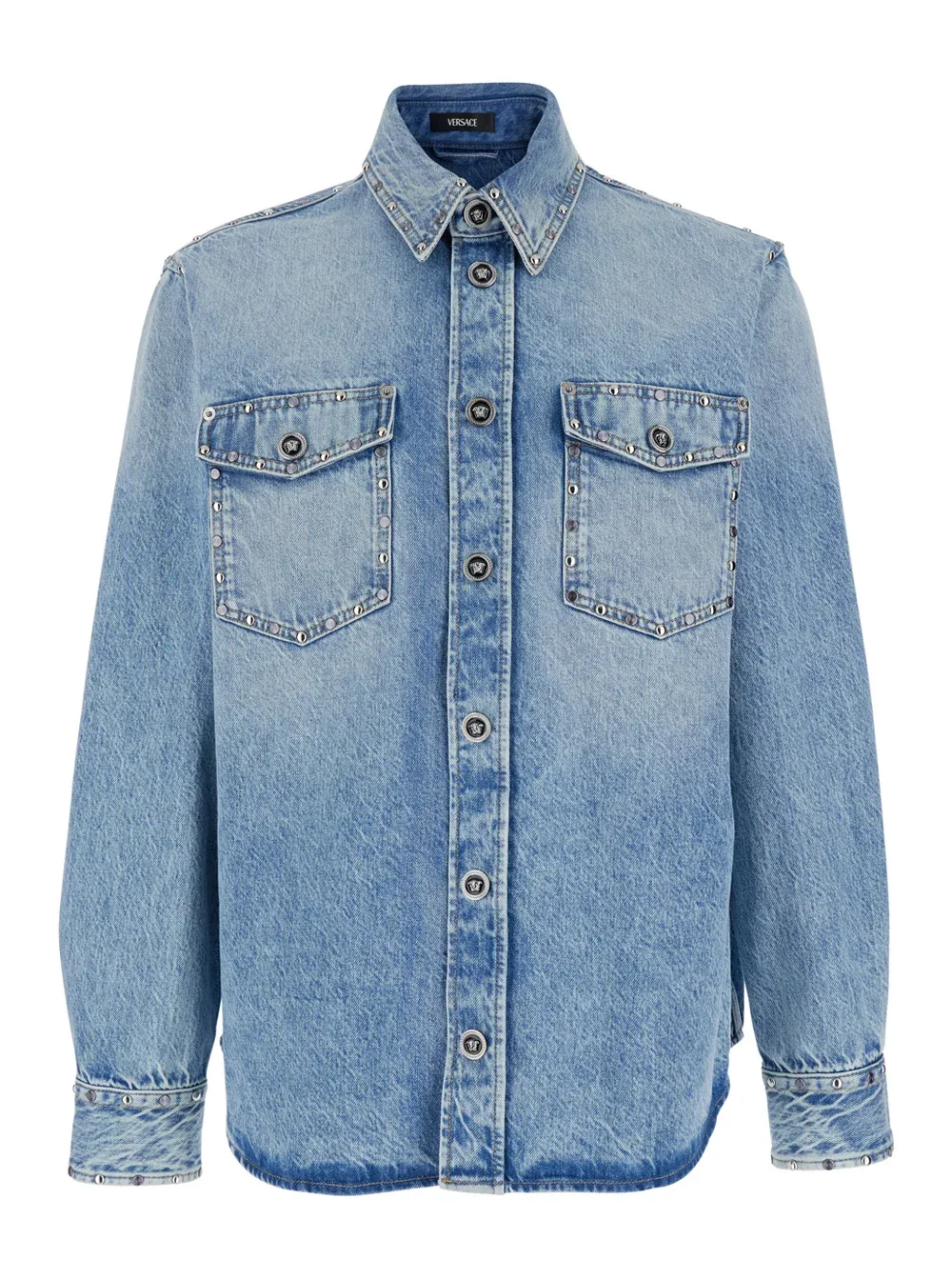 Denim Cotton Shirt by Versace