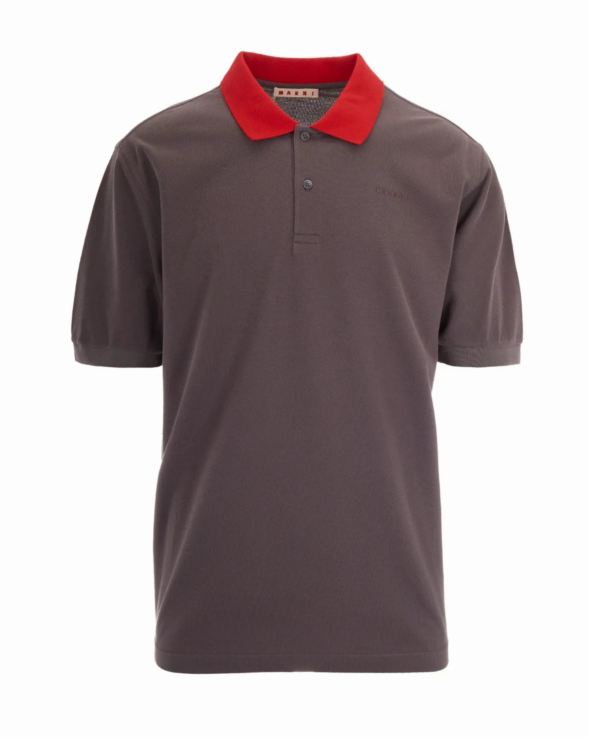 Contrast-Collar Piqué Polo Shirt by Marni