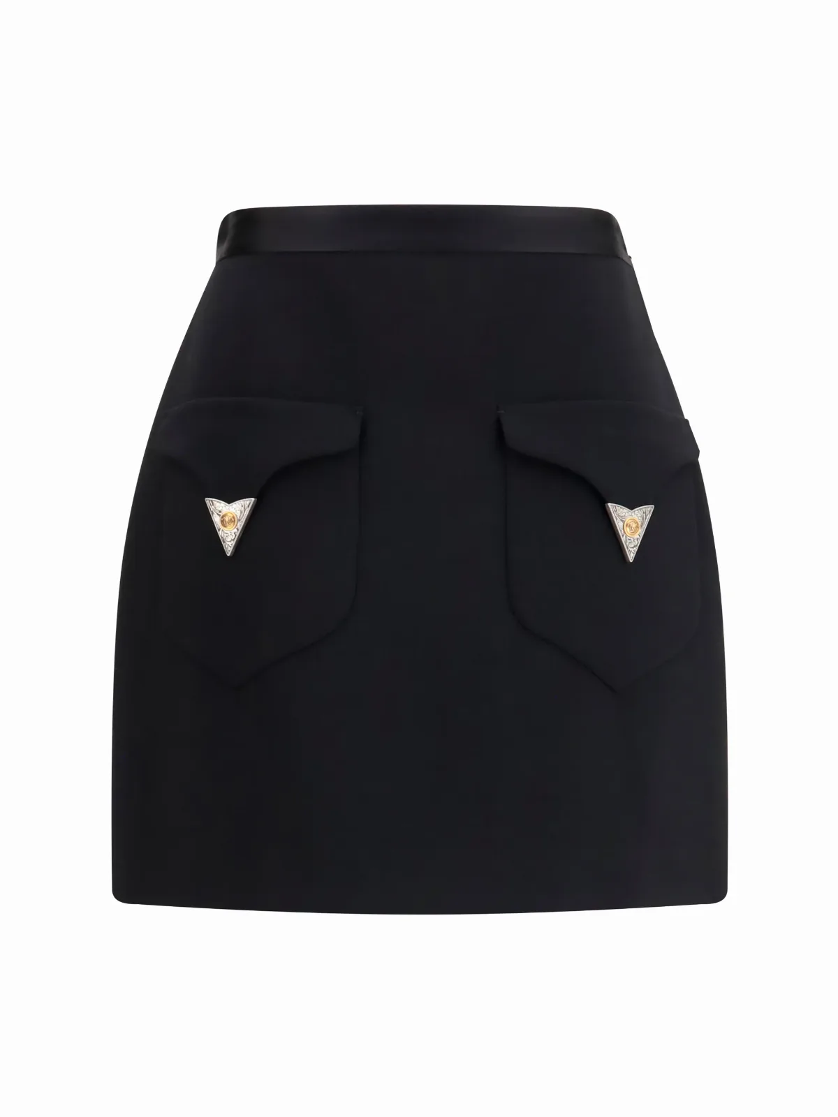 Fleece Wool with Medusa Accents Mini Skirt by Versace