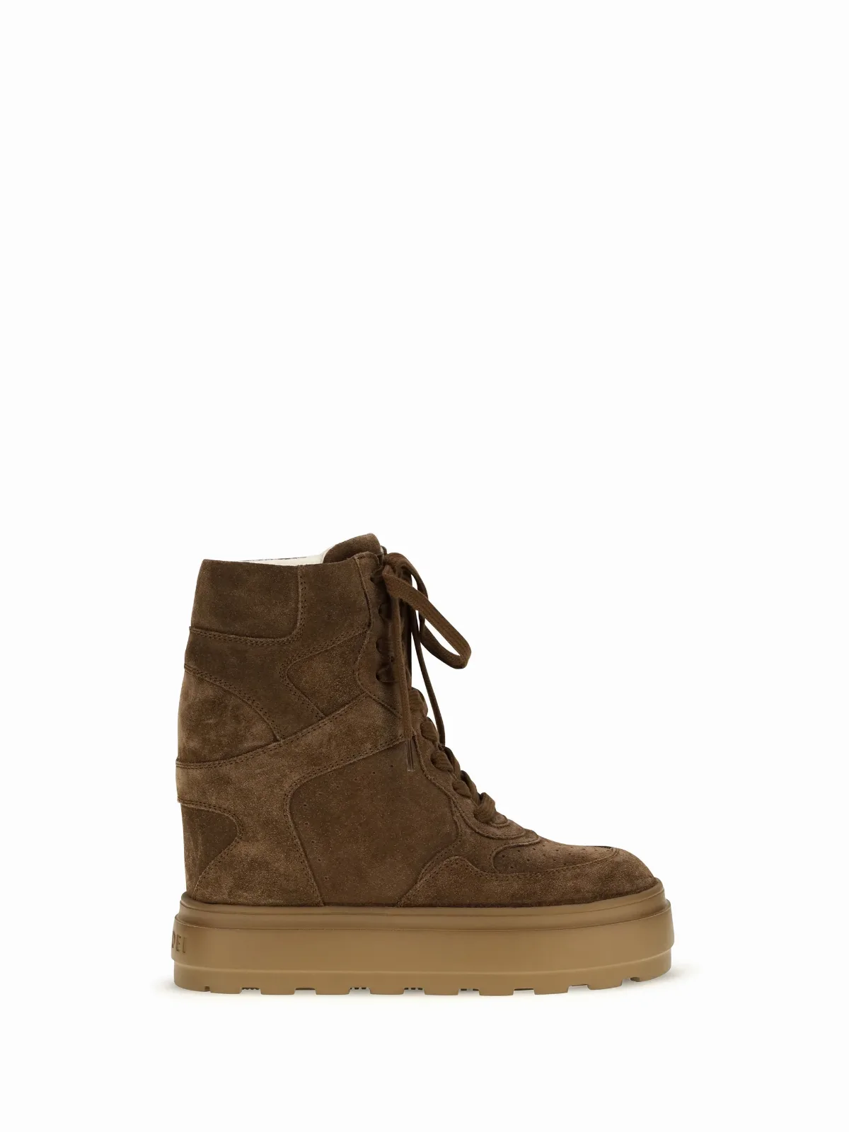 Lace-Up Wedge Suede Boot by Casadei