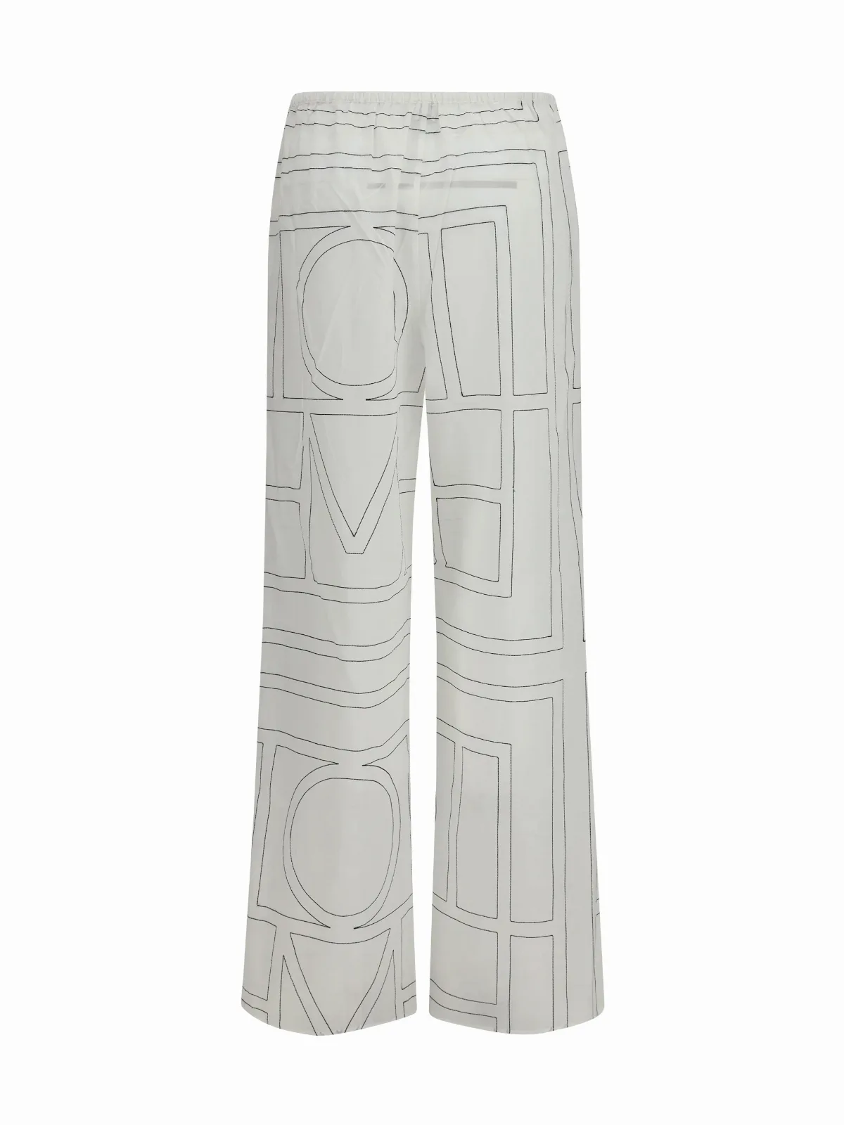 Monogram Cotton Voile Trousers by Toteme