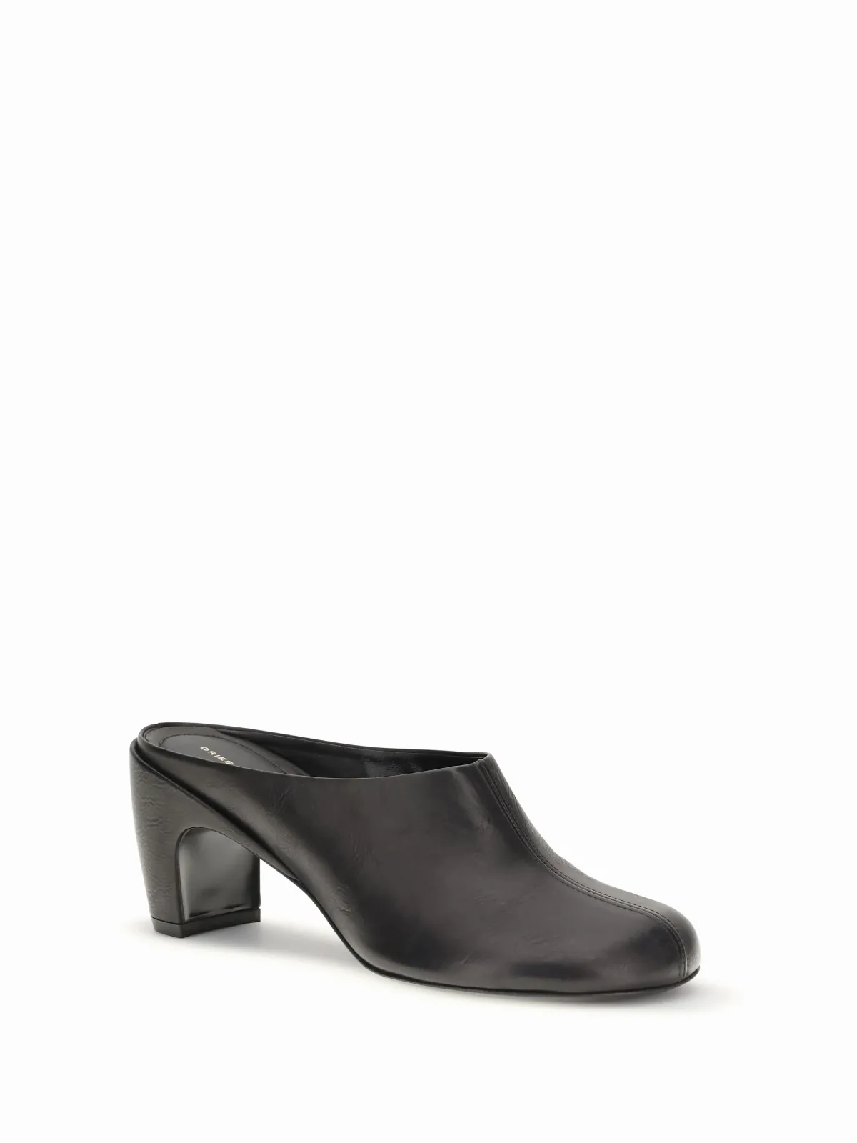 Calf Leather Block Heel Mule by Dries Van Noten