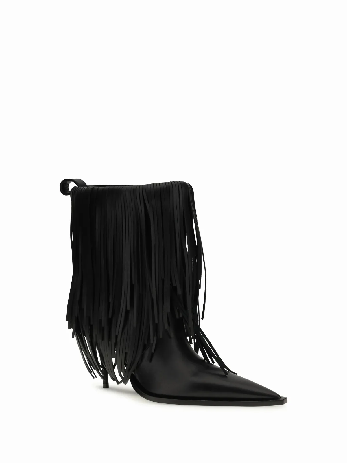 Fringe-Trimmed Calfskin Ankle Boot by Balenciaga