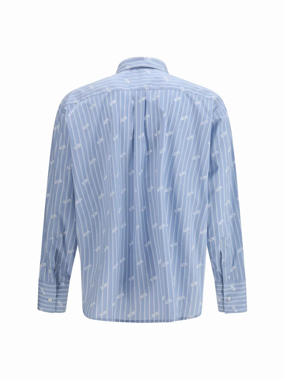 Logo-Embroidered Pinstripe Shirt by GCDS