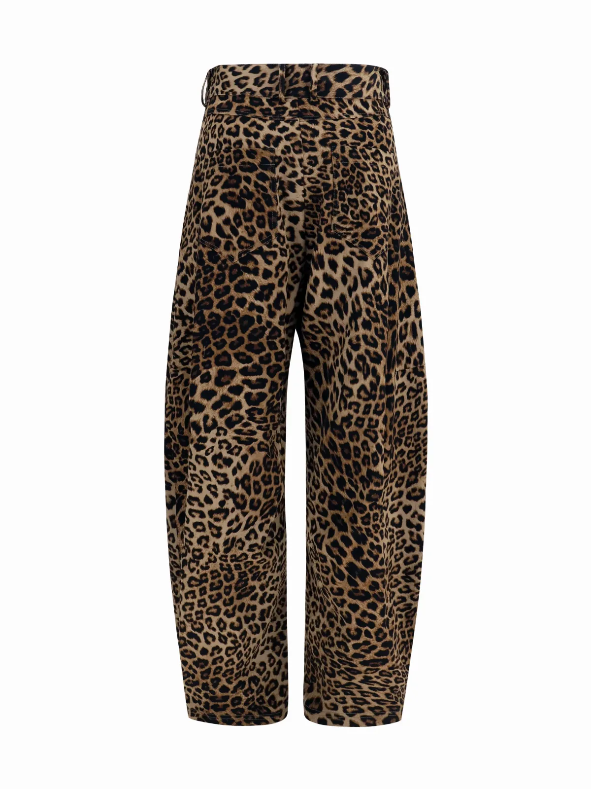 Leopard-Print Barrel Trousers by Ella