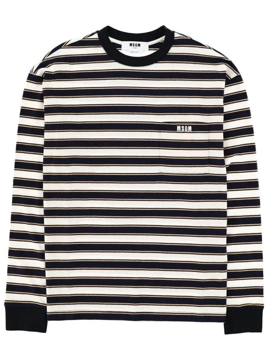 Logo Cotton T-Shirt by MSGM