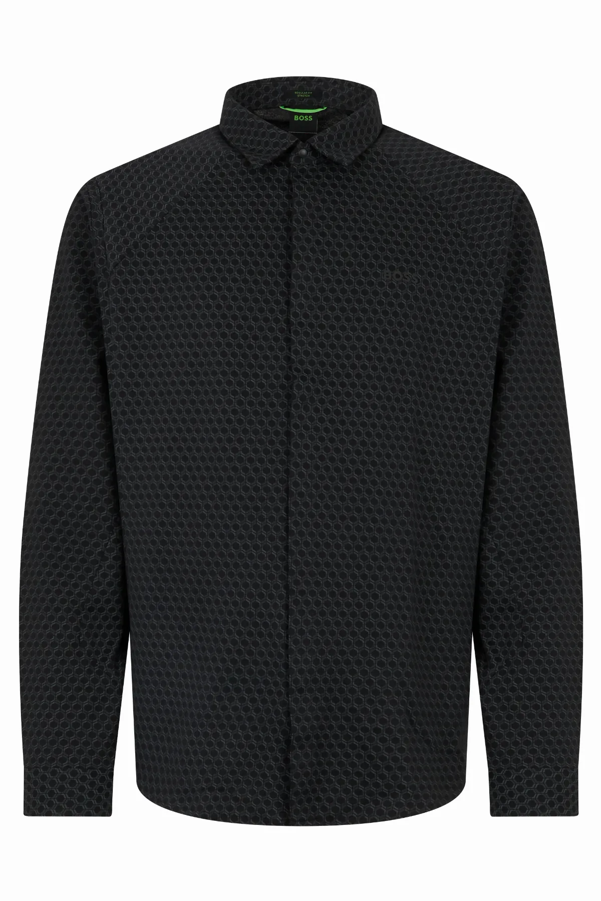 Textured Cotton Shirt by Hugo Boss