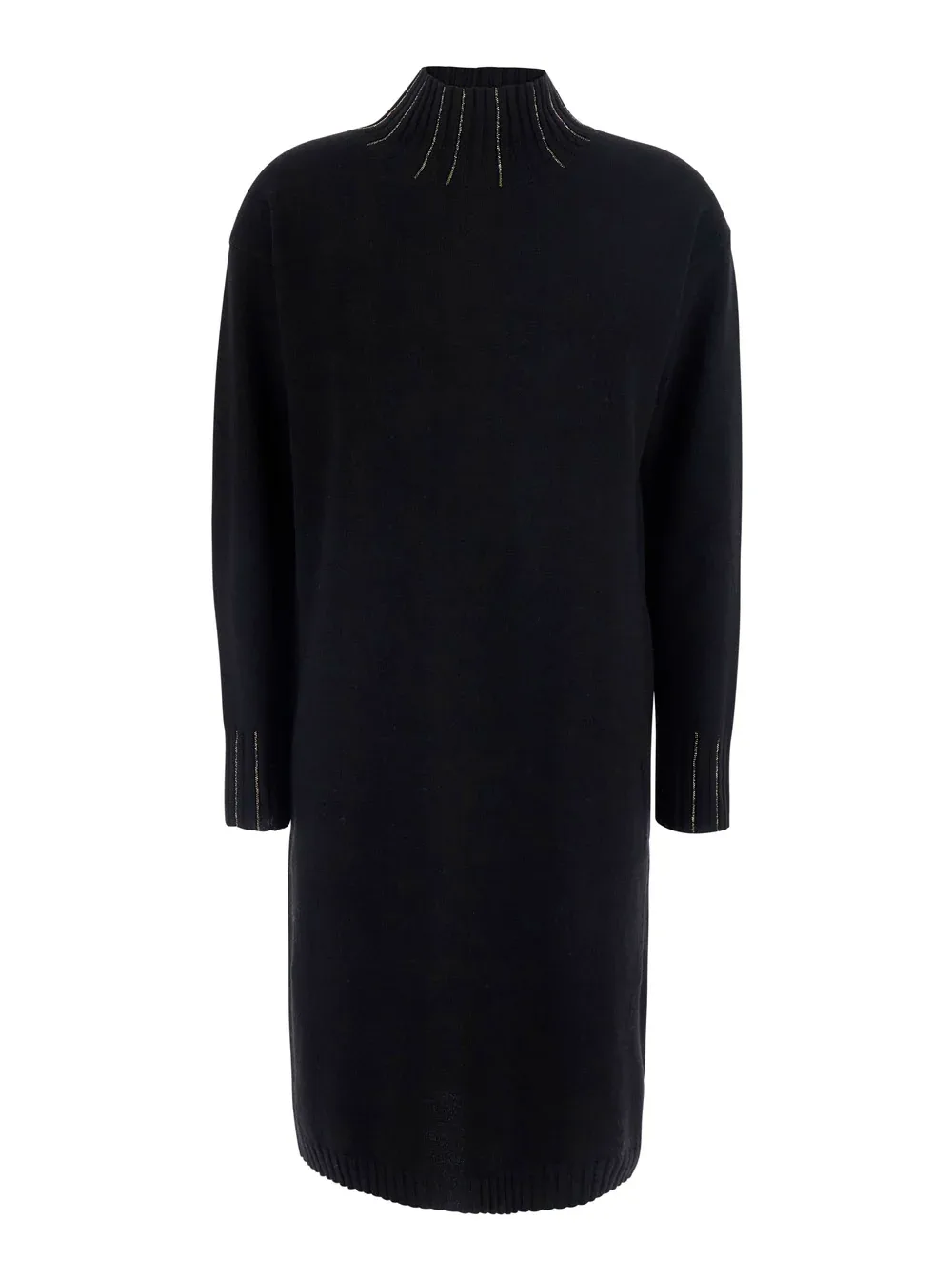 Wool Blend Turtleneck Dress by Fabiana Filippi