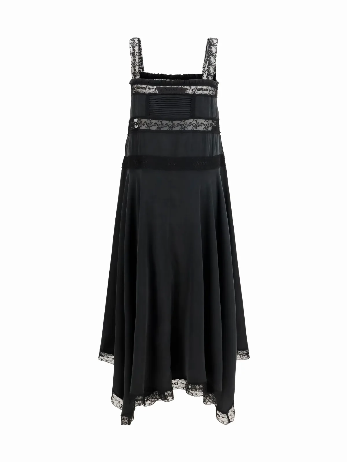 Lace-Trimmed Silk Dress by Ganni