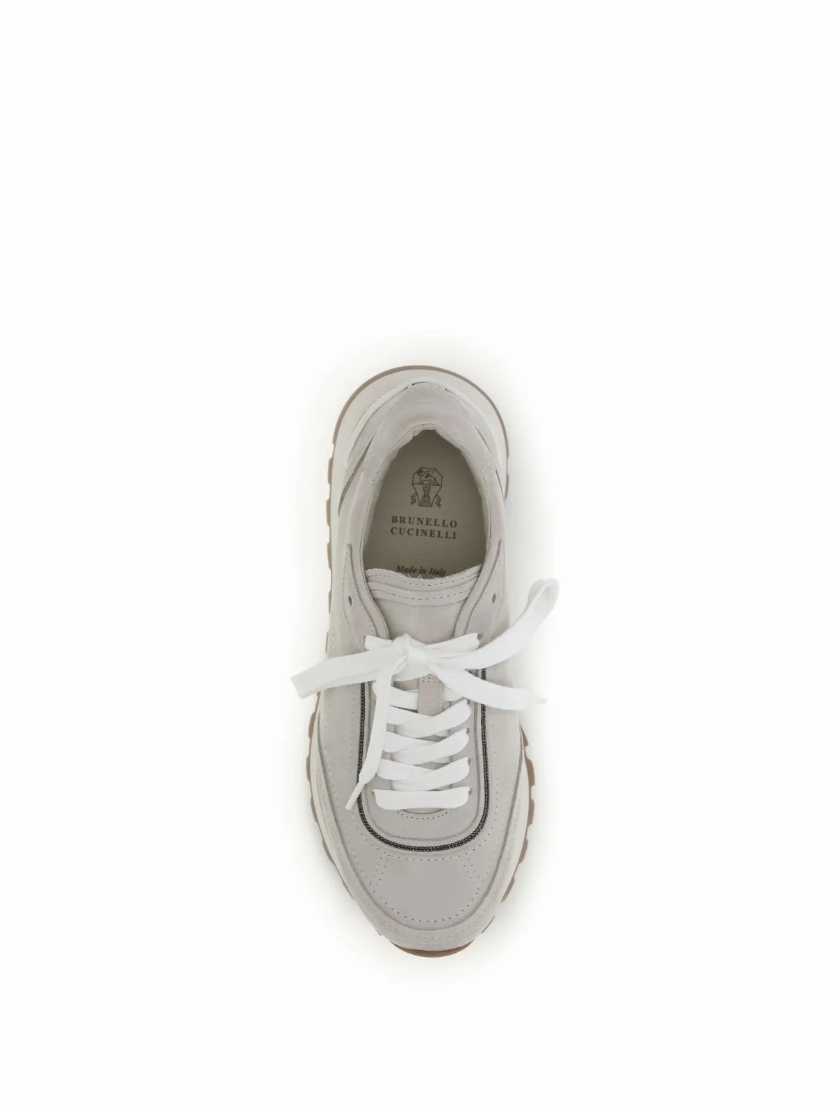 Hammered Calf Leather Sneaker by BRUNELLO CUCINELLI