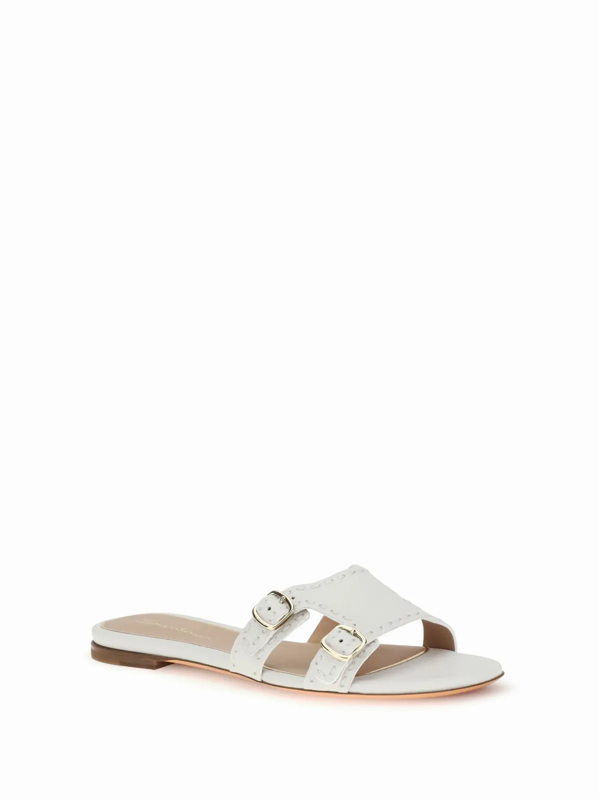 Buckle-Strap Calf Leather Sandals by Santoni