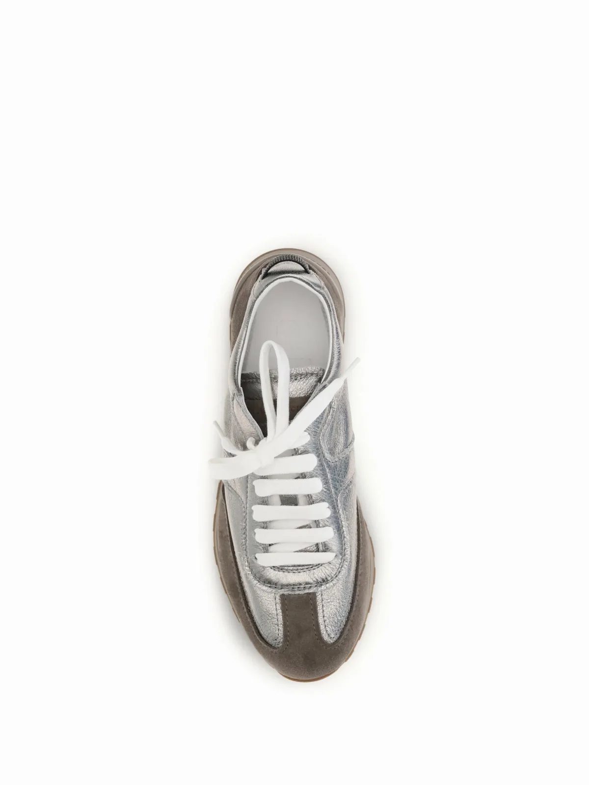 Suede Two-Tone Sneaker by BRUNELLO CUCINELLI