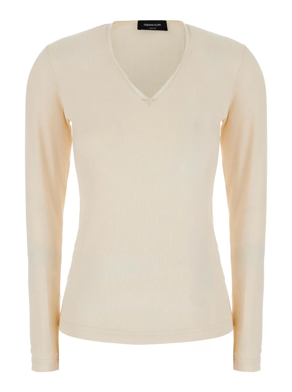 Cotton-Elastane Blend Sweater by Fabiana Filippi