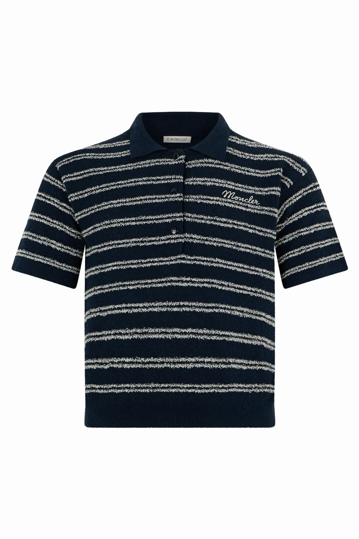 Striped Cotton-Blend Polo by Moncler