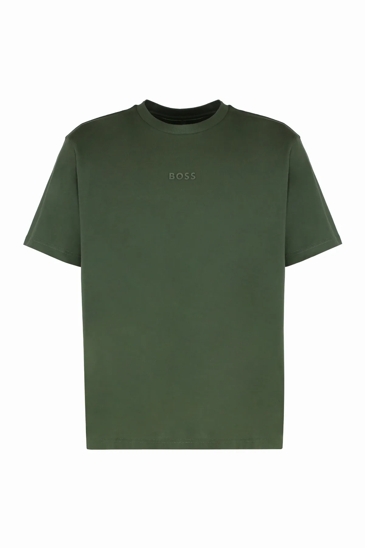 Logo-Print Crew Neck Cotton T-Shirt by Hugo Boss
