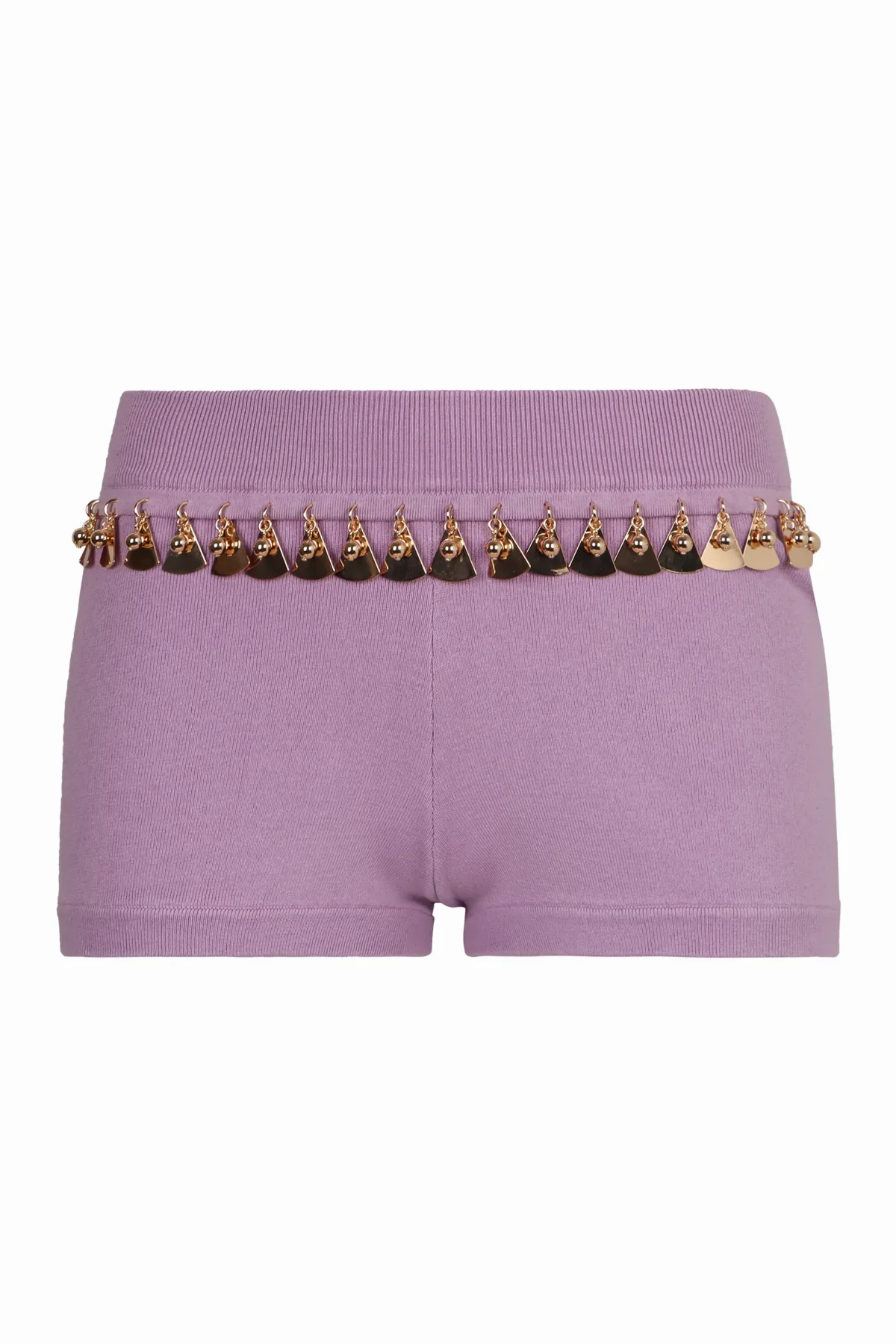 Sequin-Embellished Silk-Blend Shorts by Rabanne