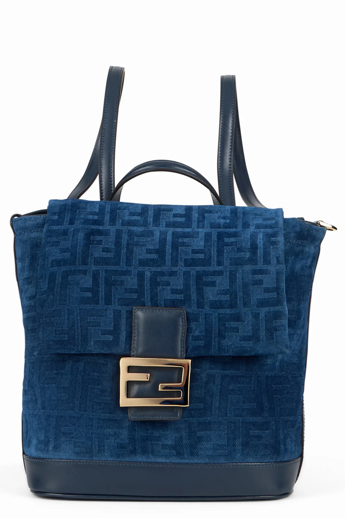 FF Buckle Velvet Backpack by Fendi