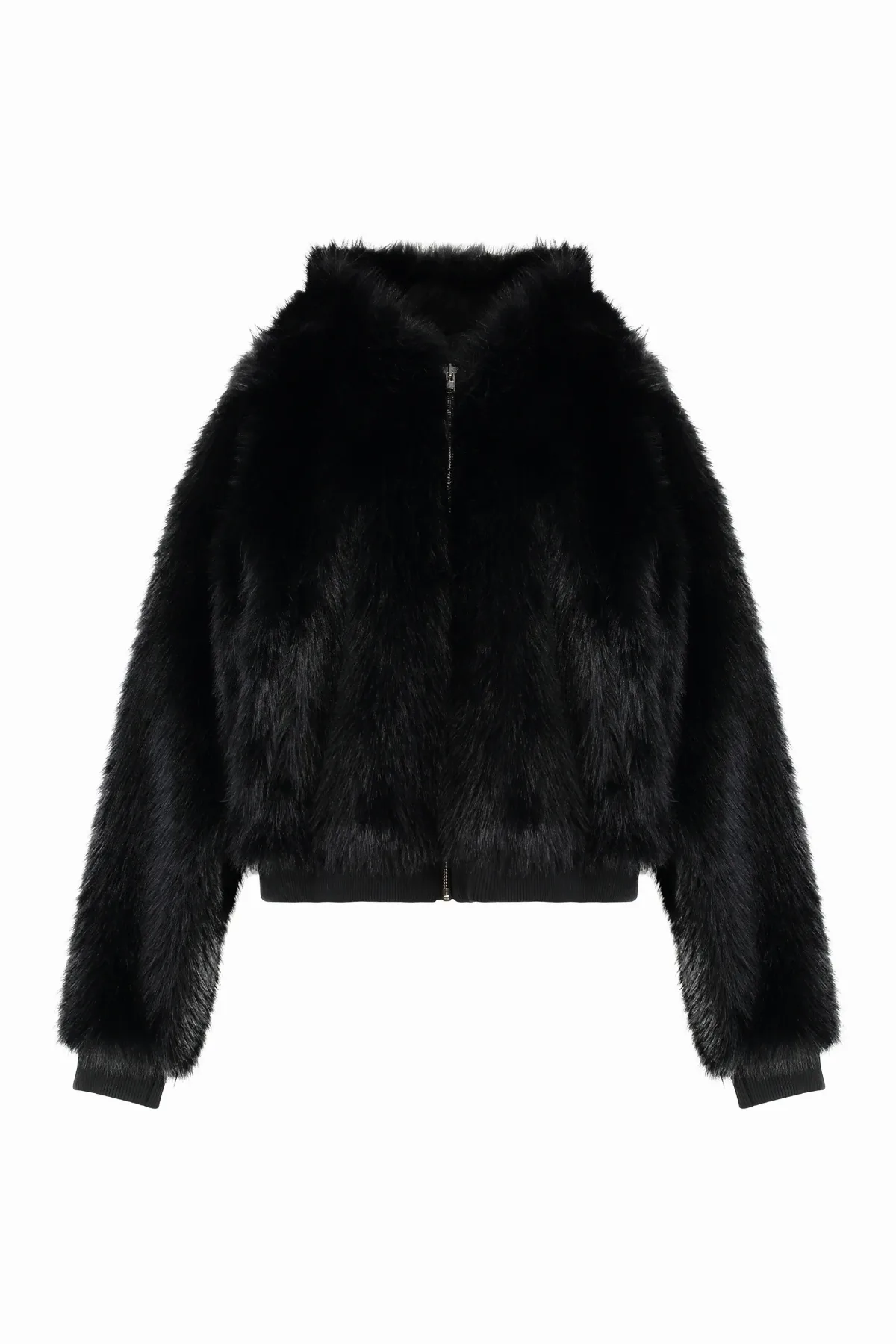 Hooded Faux Leather Jacket by Ezr