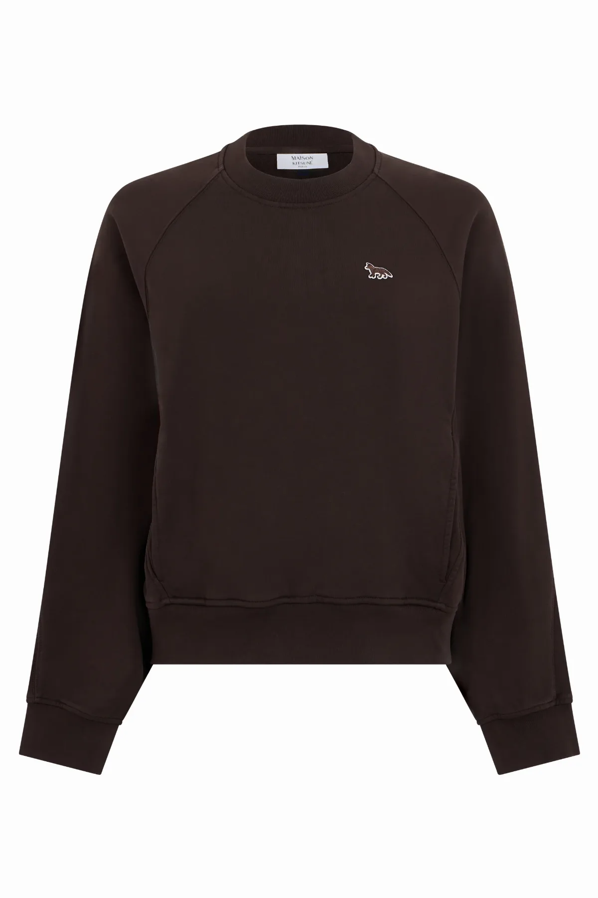 Embroidered Logo Cotton Sweatshirt by Maison Kitsuné