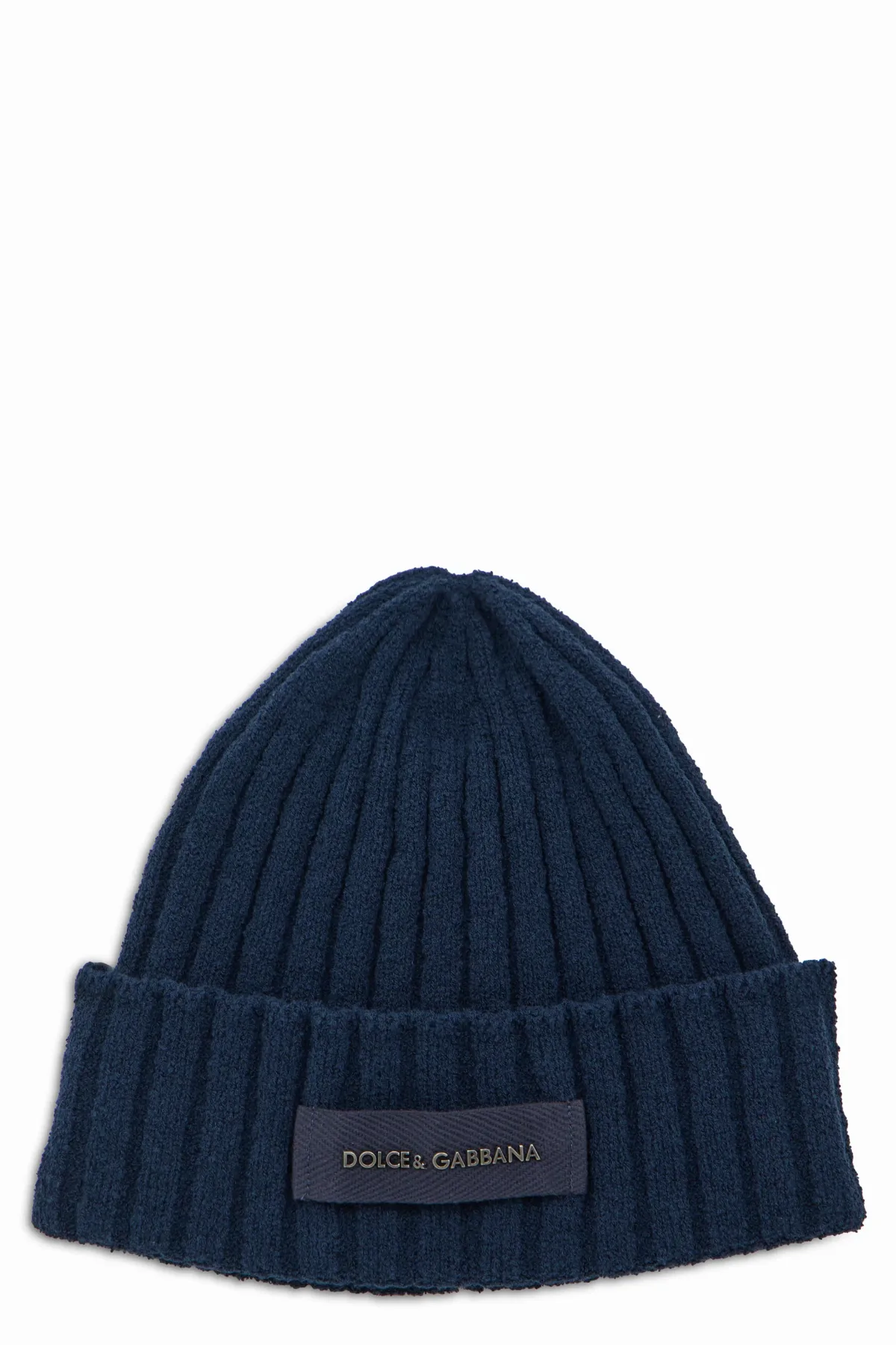 Ribbed Knit Cotton Beanie by Dolce & Gabbana