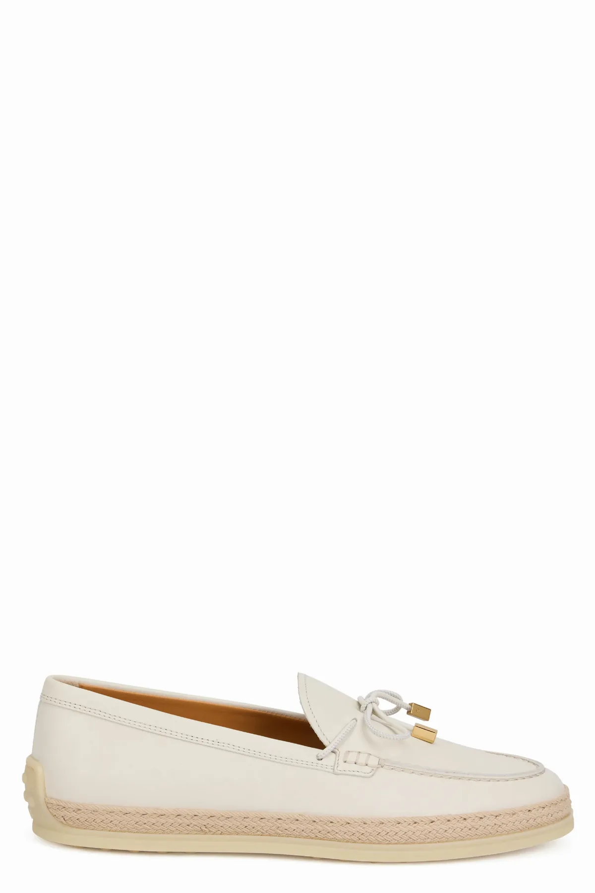 Calfskin with Raffia Trim Loafer by TOD'S