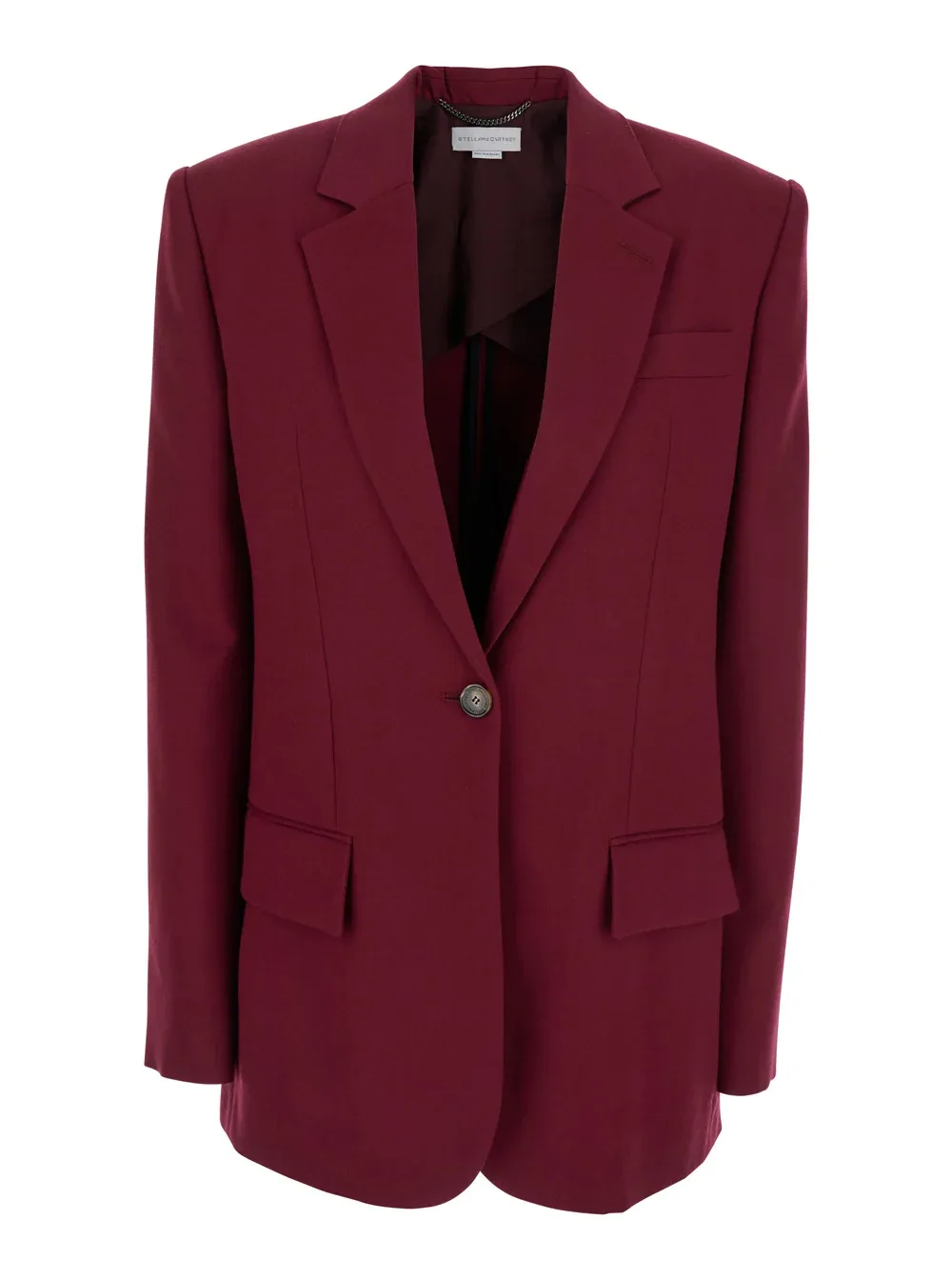 Single-Breasted Viscose Blazer