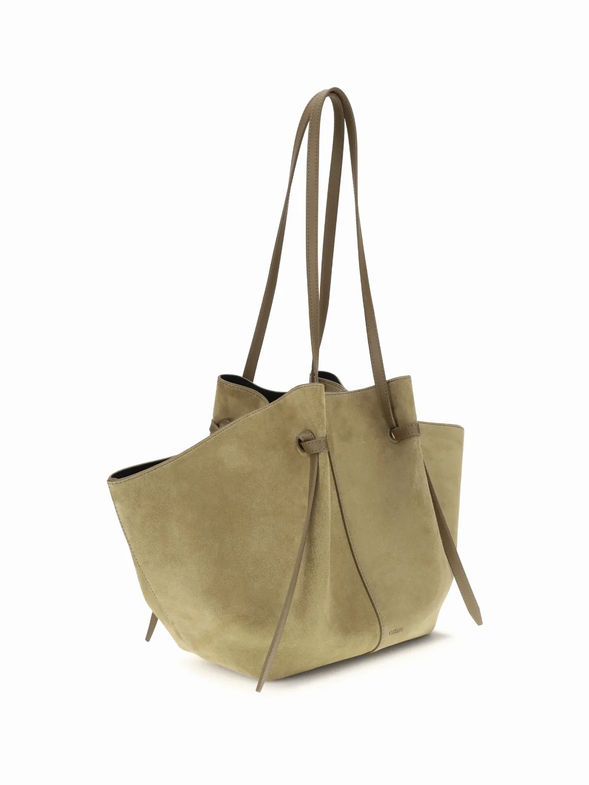 Sculptural Suede Shoulder Bag by Yuzefi
