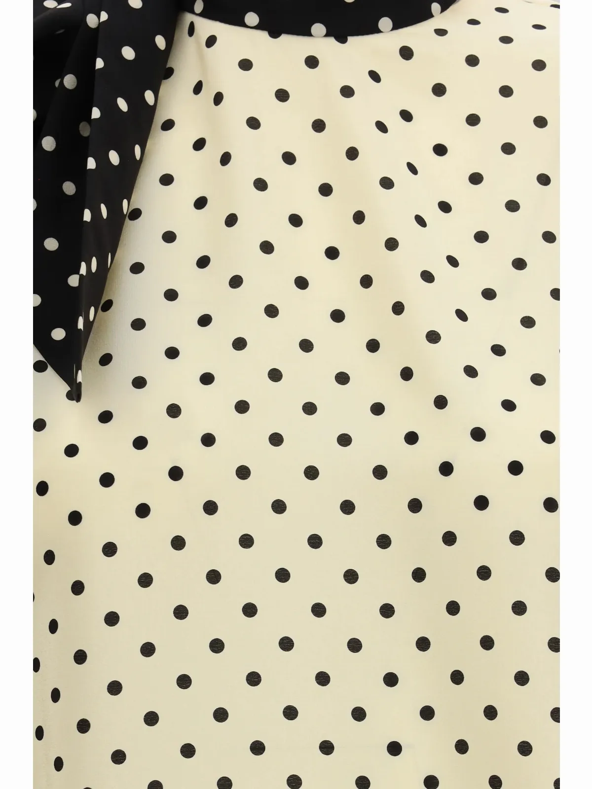 Polka Dot Silk with Side Bow Blouse by Valentino