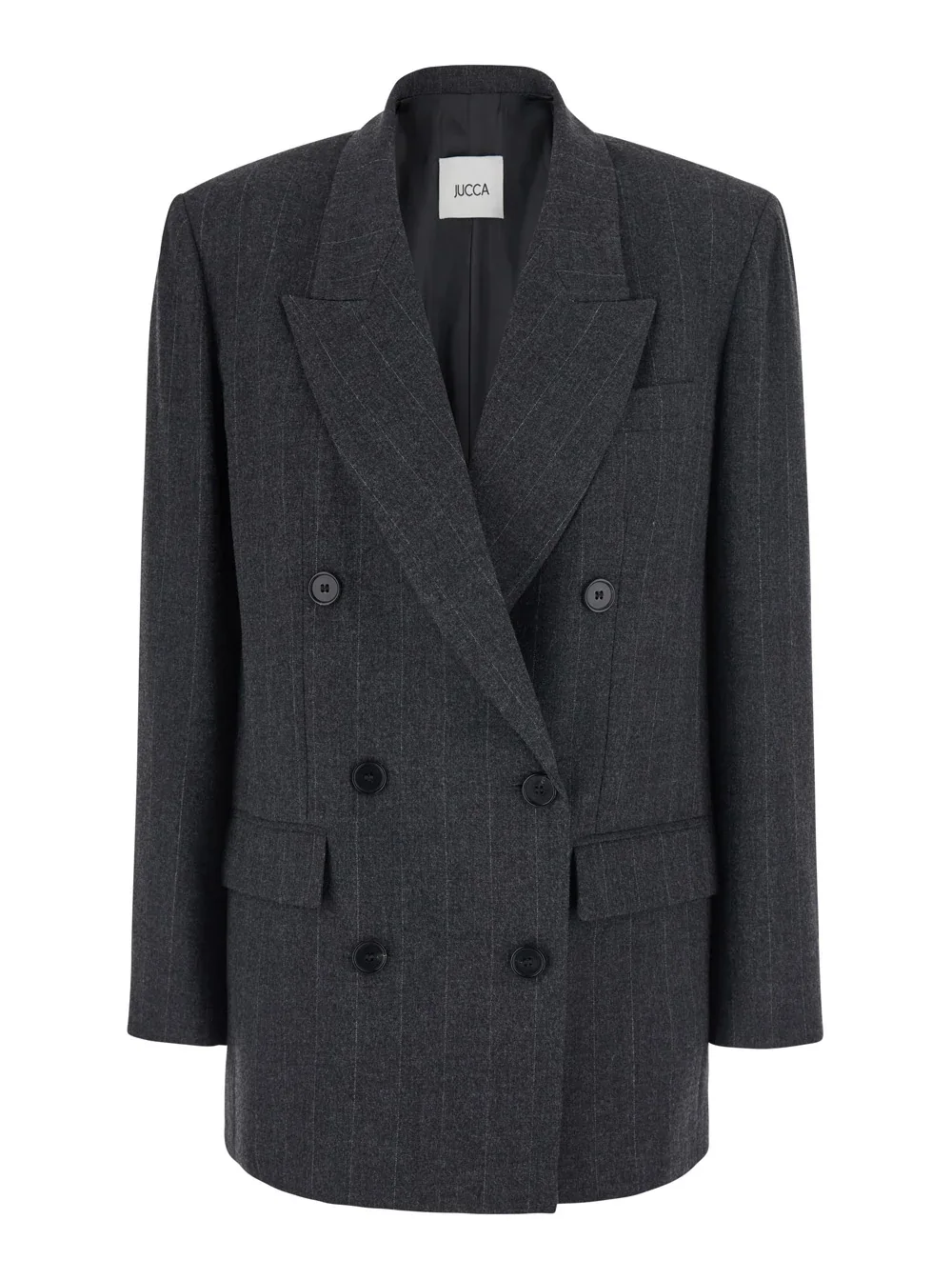 Double-Breasted Prince of Wales Wool Blend Blazer by Jucca