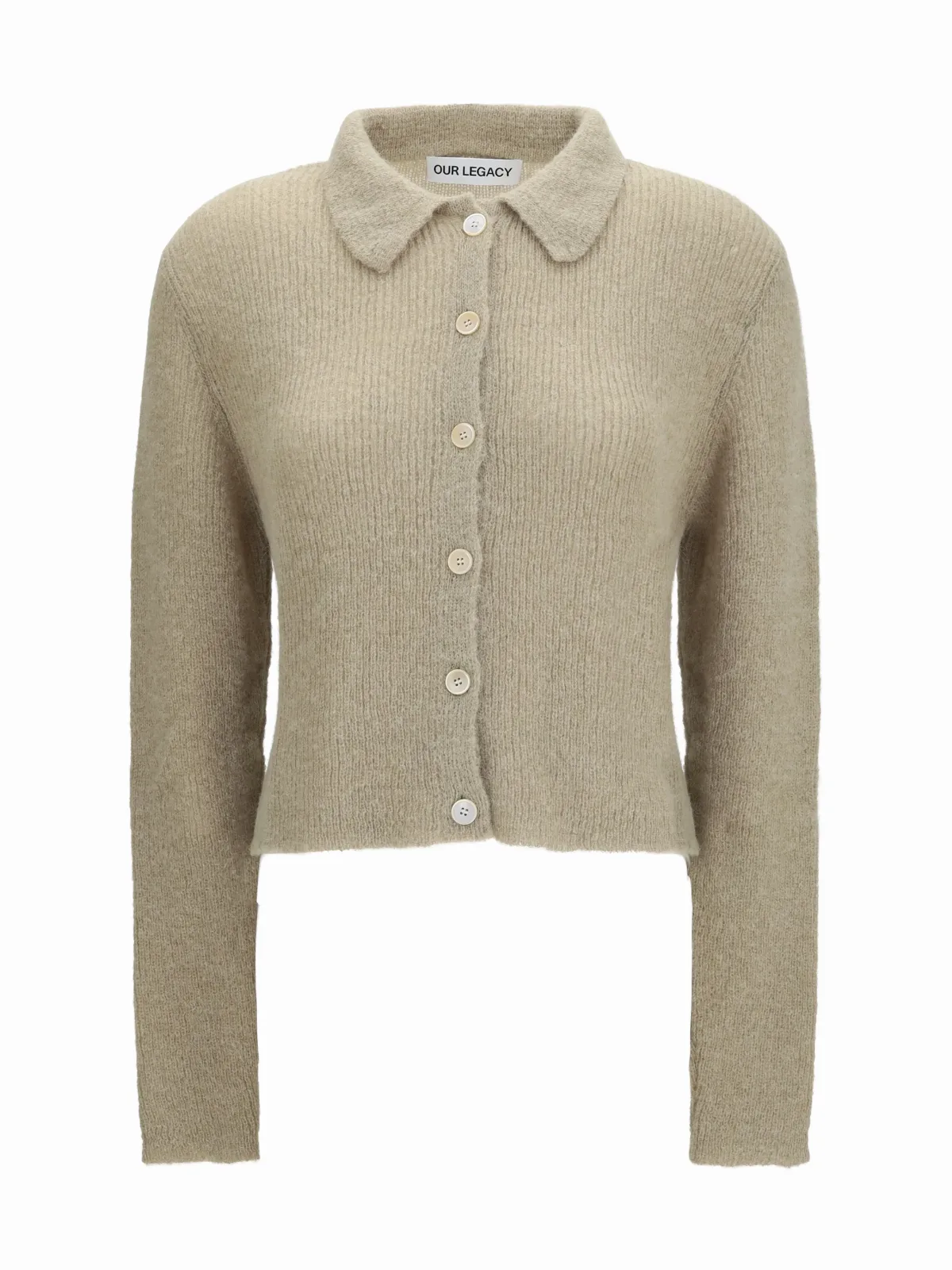 Alpaca-Wool Blend Polo Cardigan by Our Legacy