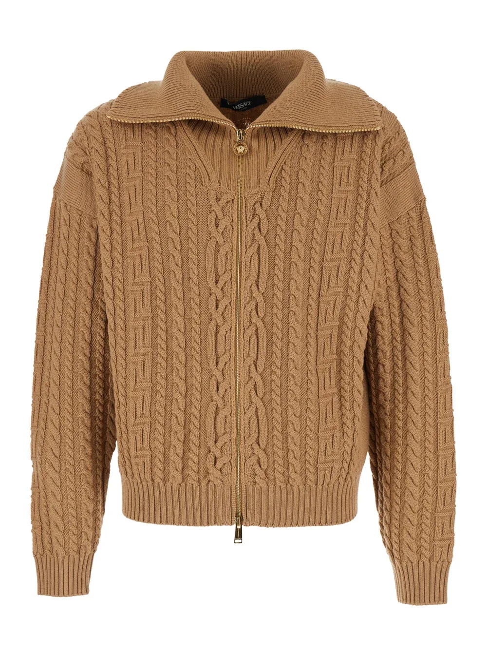 Cable-Knit Virgin Wool Sweater by Versace