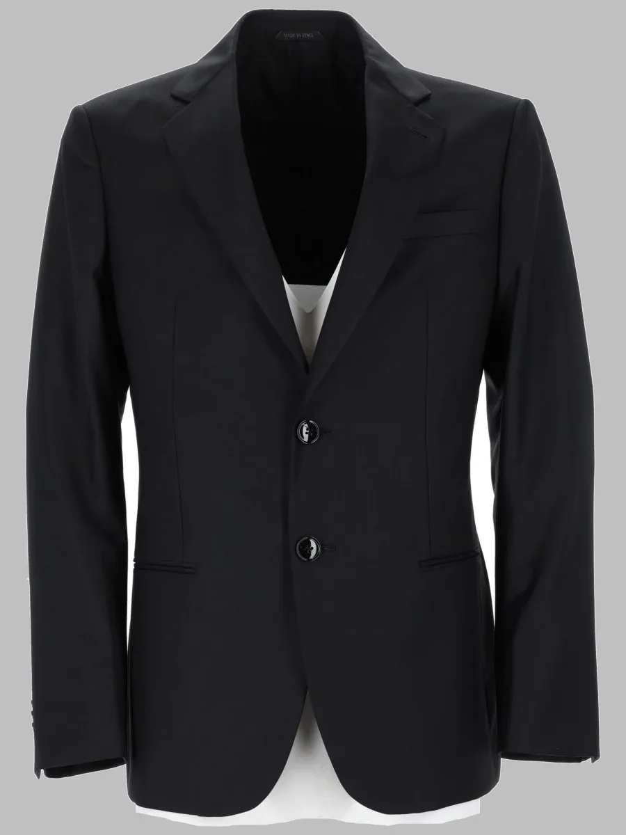Single-Breasted Virgin Wool Pant Suit by Giorgio Armani