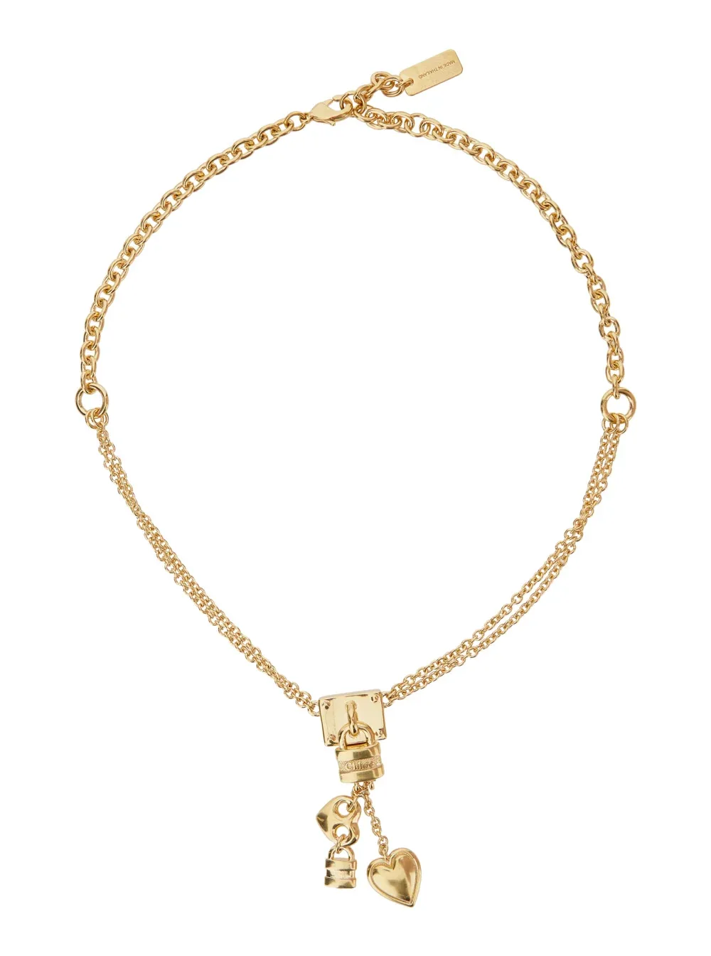 Gold-Plated Chain with Charm Pendants Necklace by Chloé