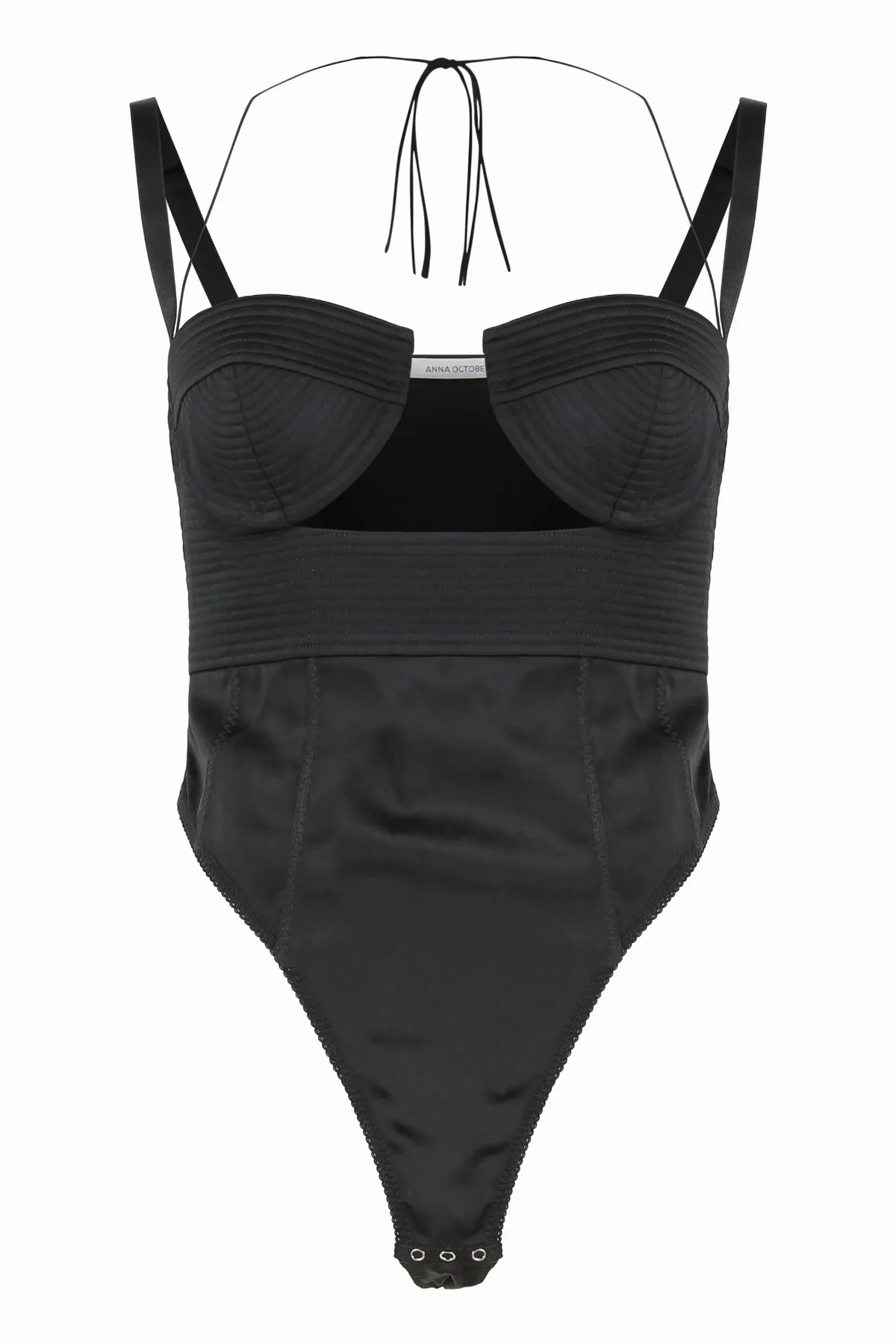 Satin with Adjustable Straps Bodysuit by Anna October