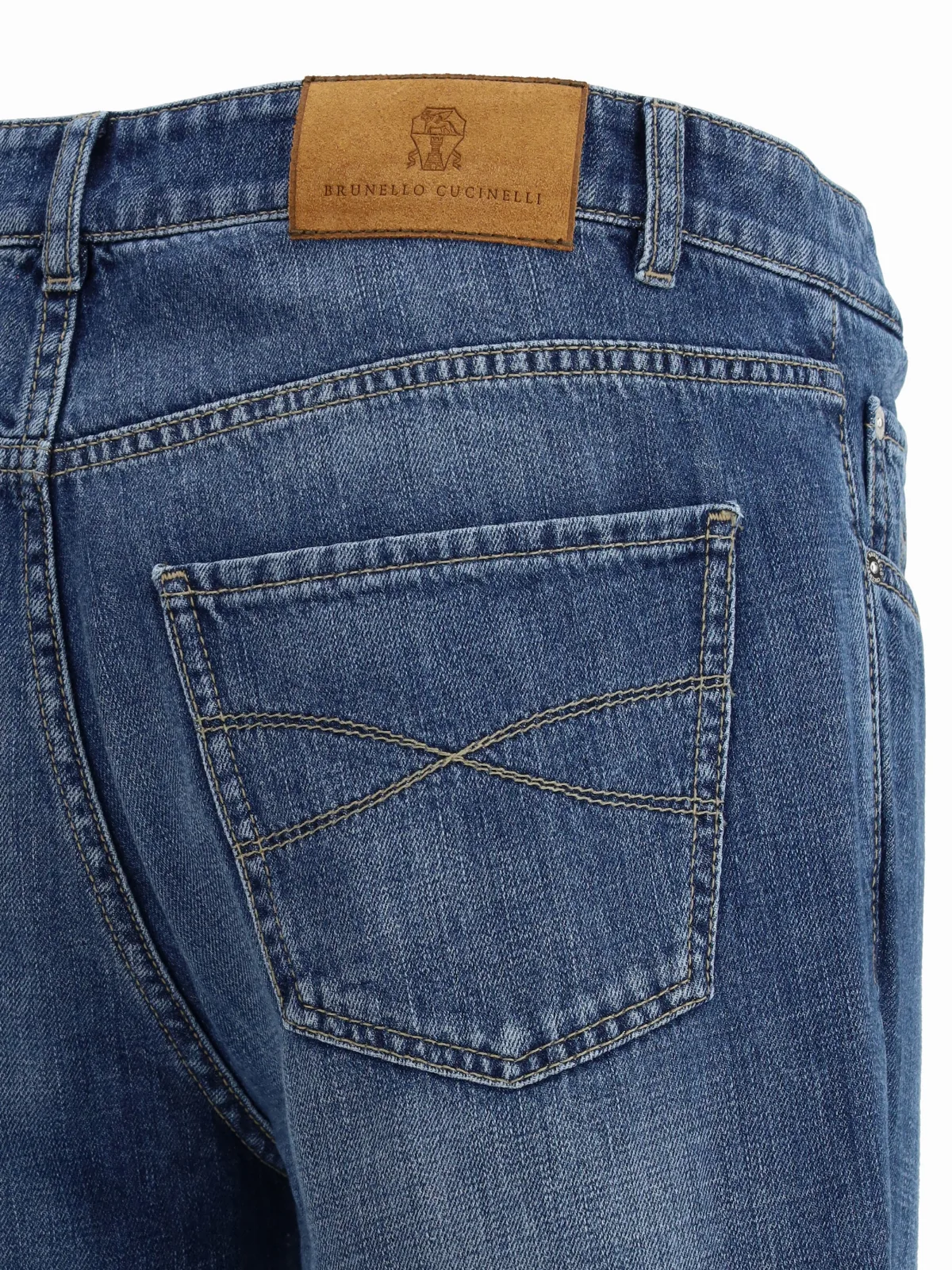 Cuffed Straight-Leg Cotton Jeans by BRUNELLO CUCINELLI