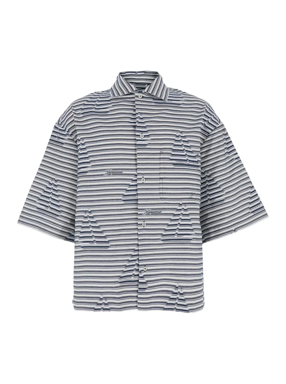 Classic Collar Striped Cotton Shirt by Jacquemus