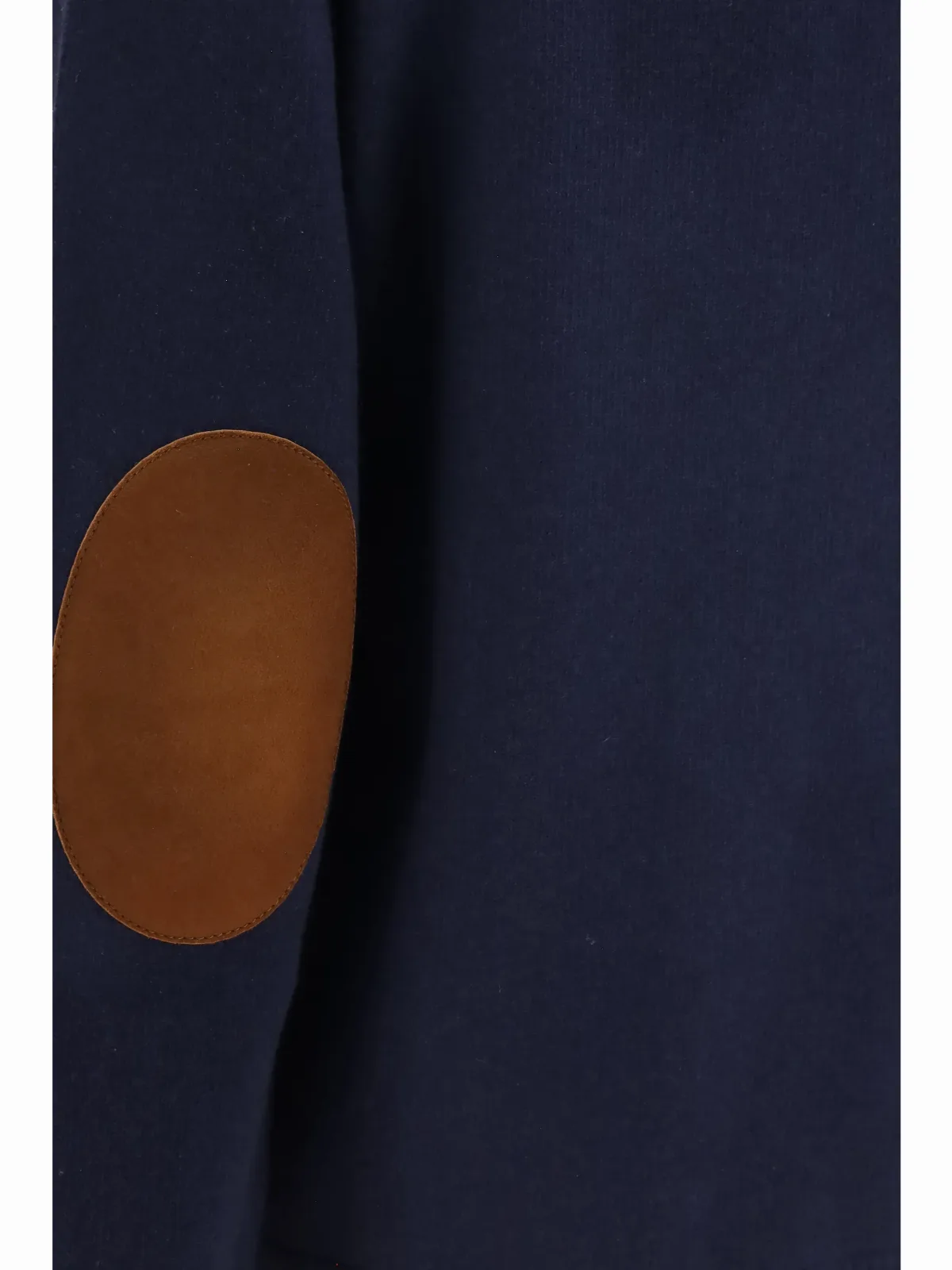 Suede Elbow Patch Crewneck Sweater by Prada