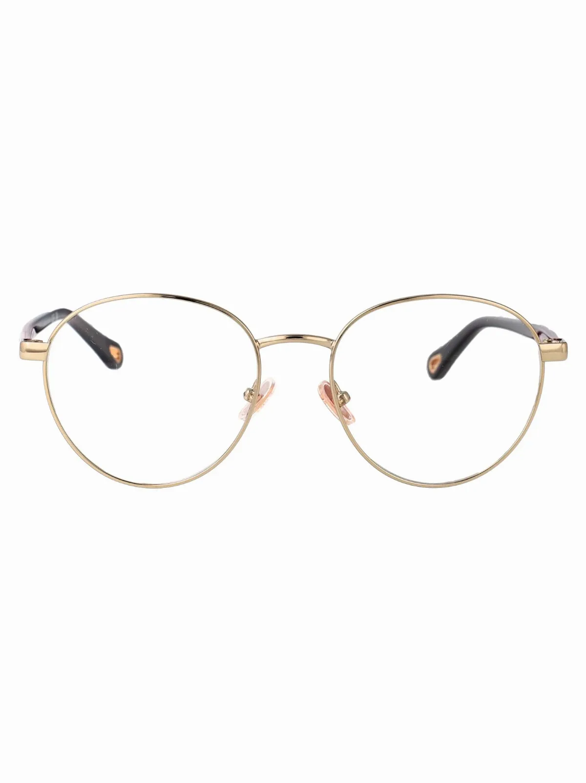 CH0269O Metal-Acetate Round Frame Eyeglasses