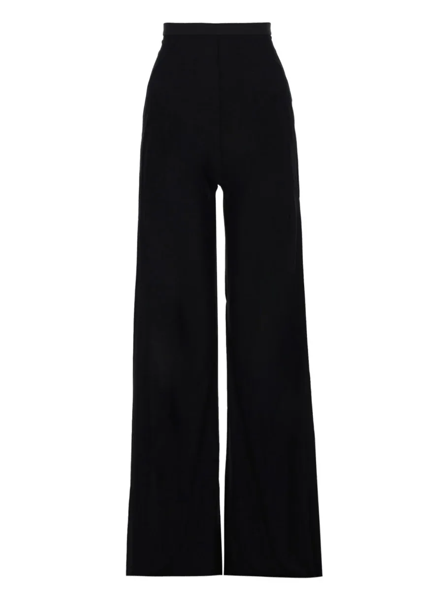 Bias-Cut Wide-Leg Viscose Trousers by Rick Owens Lilies