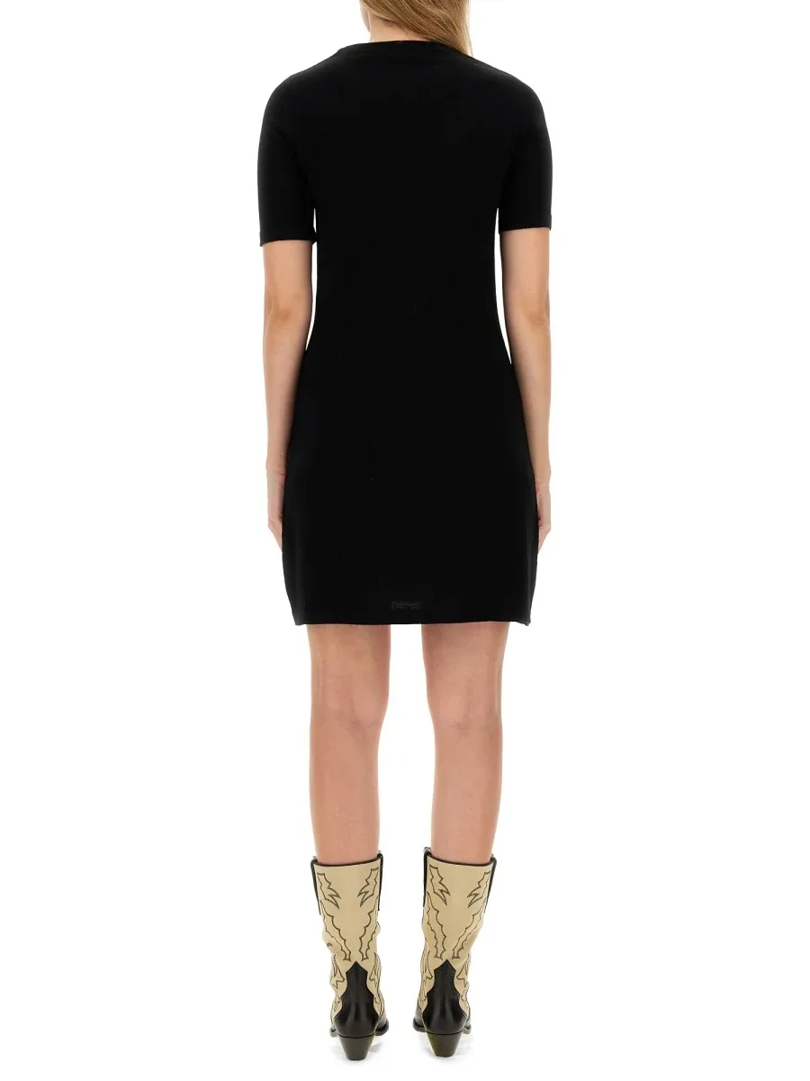 Virgin Wool Knit Dress by Moschino