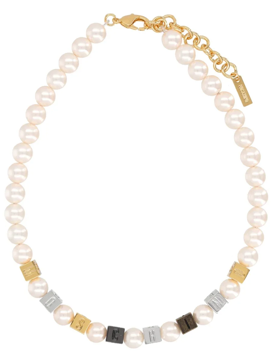 Pearl Zamac Necklace by Moschino
