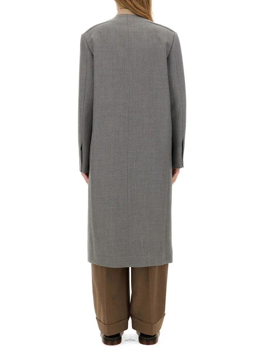 Virgin Wool Trench Coat by Moschino