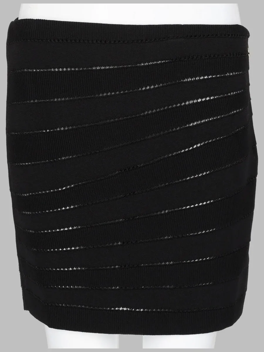 Flechage Knit with Metallic Thread Mini Skirt by Balmain