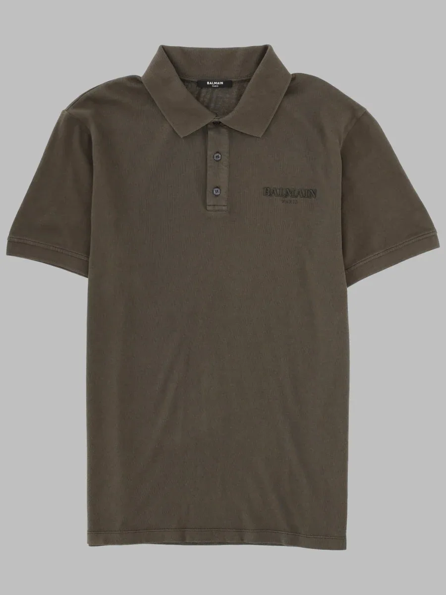 Cotton Polo Shirt by Balmain
