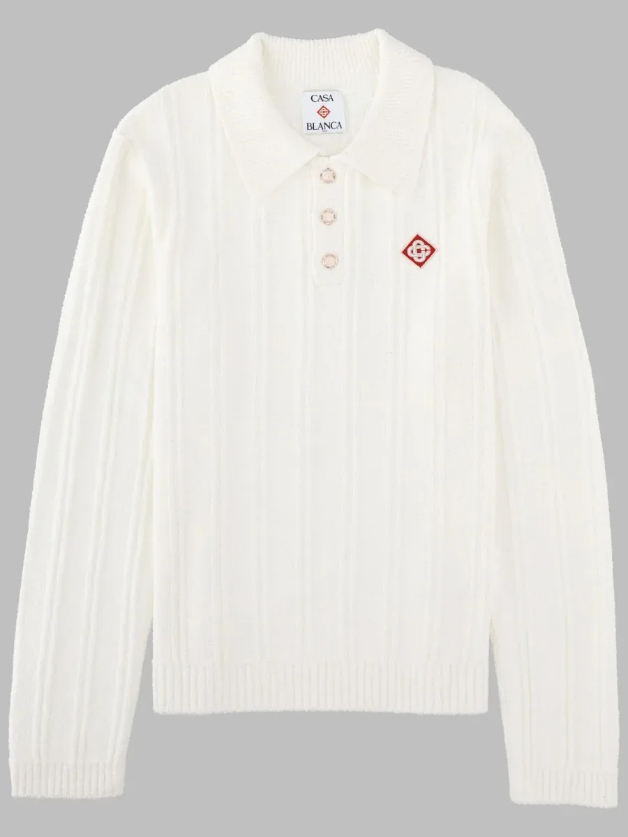 Bouclé Knit Polo Shirt by Casablanca