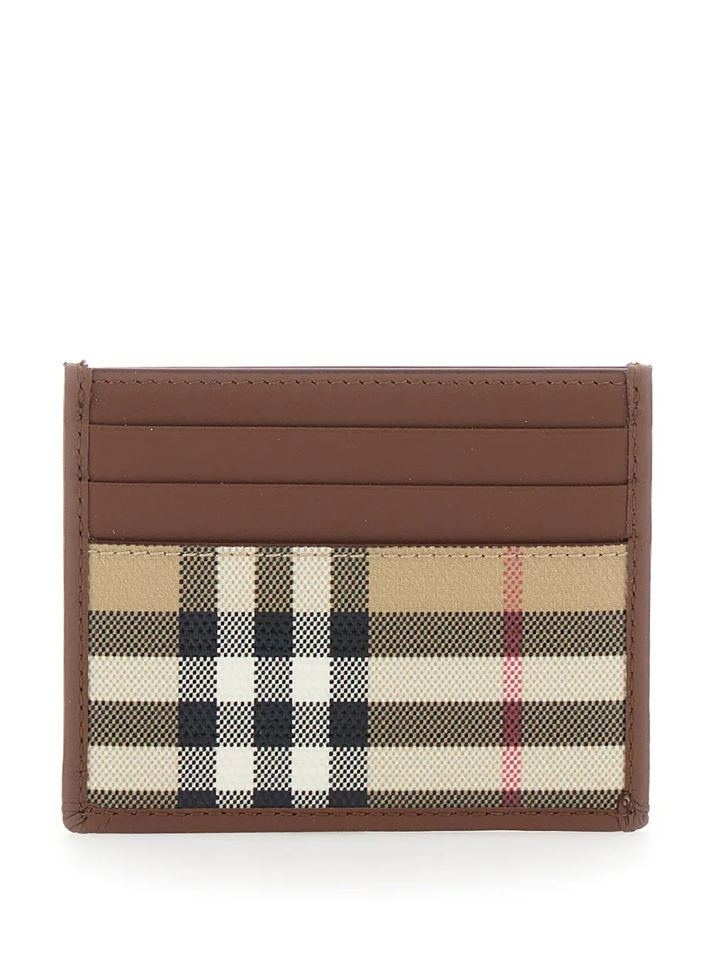Check-Motif Cotton Card Case by Burberry