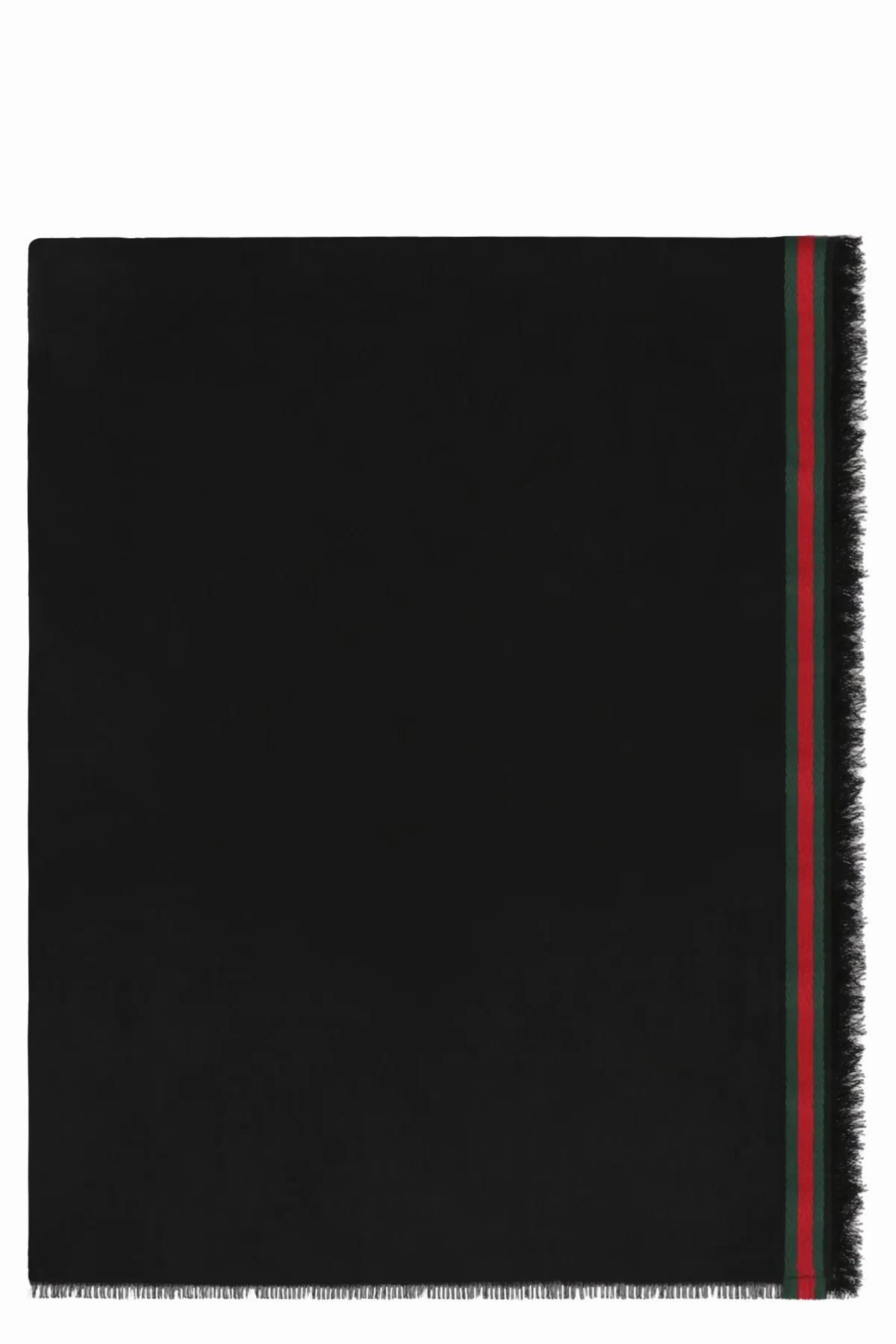 Silk-Cotton Fringed Scarf by Gucci