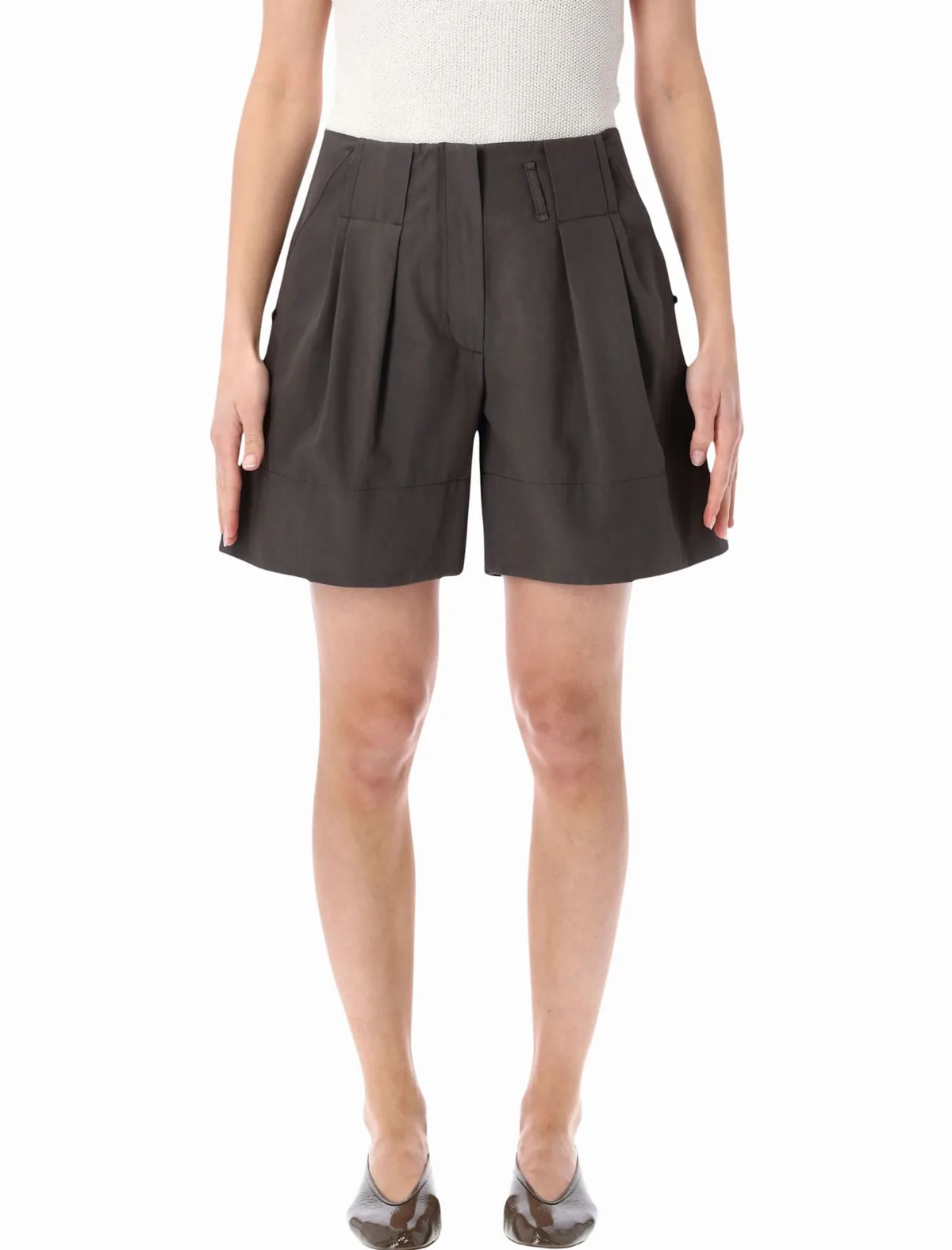 Tuck Point Turn-up Shorts